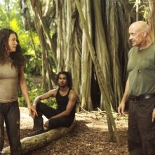 Terry O'Quinn, Evangeline Lilly e Naveen Andrews nell'episodio Recon di Lost
