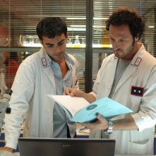 Fabio Troiano e Primo Reggiani in una foto di scena di R.I.S. Roma