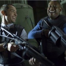 Jude Law e Forest Whitaker in una scena del film Repo Men