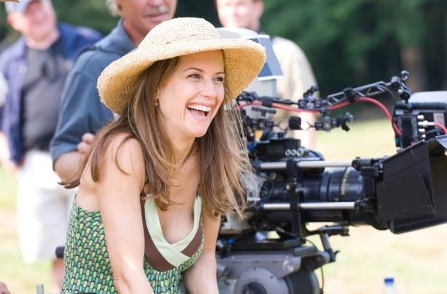 Kelly Preston sul set di Daddy Sitter