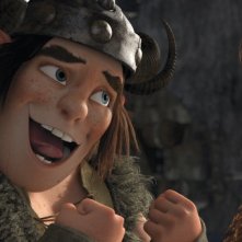Snotlout e Hiccup in una scena del film Dragon Trainer