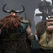 Stoick insieme agli altri vichinghi nel film Dragon Trainer