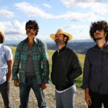 Rocco Papaleo, Paolo Briguglia, Alessandro Gassman e Max Gazzè in una scena del film Basilicata Coast to Coast