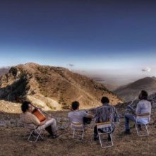 Una scena di Basilicata Coast to Coast con Rocco Papaleo, Paolo Briguglia, Alessandro Gassman e Max Gazzè