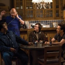 Craig Robinson, Rob Corddry, Clark Duke e John Cusack in una scena di Hot Tub Time Machine