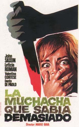 Locandina spagnola del film La ragazza che sapeva troppo (1962)