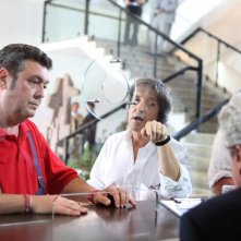 Il regista Carlo Vanzina e Rodolfo Laganà sul set de La vita è una cosa meravigliosa