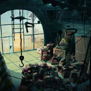 Un'immagine crepuscolare del mondo dei libri dal film Nat e il segreto di Eleonora