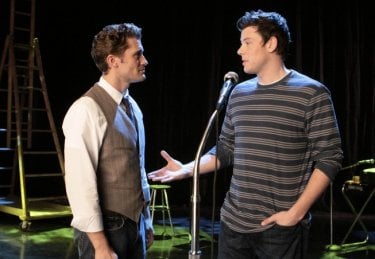 Matthew Morrison e Cory Monteith nell'episodio Hell-O di Glee