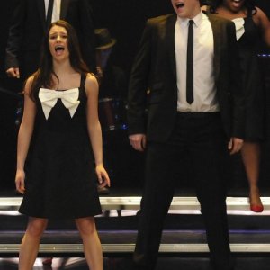 Matthew Morrison e Lea Michele nell'episodio Hell-O di Glee