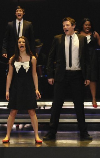 Matthew Morrison e Lea Michele nell'episodio Hell-O di Glee