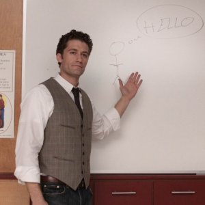 Matthew Morrison in un momento dell'episodio Hell-O di Glee