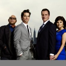 White Collar: Willie Garson, Matthew Bomer, Tim DeKay e Tiffani Thiessen in una foto promozionale della serie