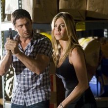 Jennifer Aniston e Gerard Butler in una scena della commedia d'azione Il cacciatore di ex