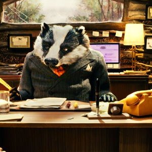 Un'immagine del signor Badger dal film Fantastic Mr. Fox