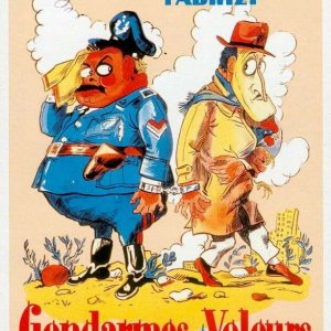 Locandina francese del film Guardie e ladri (1951)