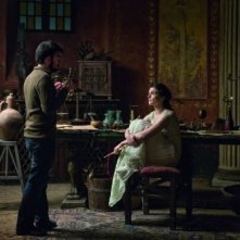 Alejandro Amenábar sul set del film Agora con Rachel Weisz