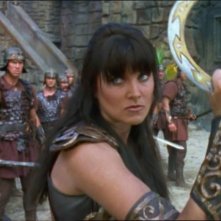 Lucy Lawless nell'episodio Xena e la maschera di Codro di Xena