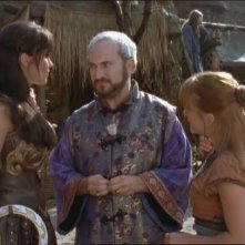 Robert Trebor, Lucy Lawless e Renee O'Connor nell'episodio Xena e la freccia avvelenata di Xena