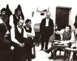 Antonio Orfanò con Tony Musante in sul set di Alle Origini della Mafia