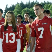 Viola (Amanda Bynes), Duke (Channing Tatum) e la squadra degli Illyria in una scena del film She's the Man