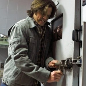 Jared Padalecki in una momento dell'episodio Hammer of the Gods di Supernatural
