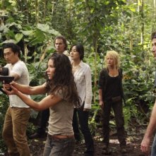 Junjin Kim, Daniel Dae Kim, Emilie de Ravin, Jorge Garcia, Matthew Fox e Jeff Fahey nell'episodio The Cadidate di Lost