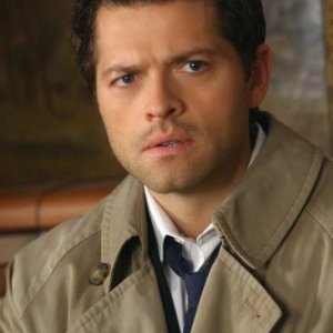 Misha Collins in una scena dell'episodio Point of No Return di Supernatural