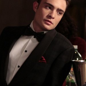 Chuck (Ed Westwick) in un momento dell'episodio It's a Dad, Dad, Dad, Dad World  di Gossip Girl