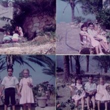 Lorenzo Aiello in quattro scatti sul set del film Occhio nero, occhio biondo e occhio felino.