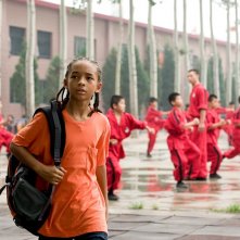 Jaden Smith interpreta Dre Parker in una sequenza del film Karate Kid