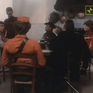 Antonio Orfanò con Kim Rossi Stuart e Antonio Marsina in una scena del film Garibaldi - Il Generale