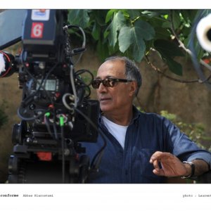 Abbas Kiarostami sul set di Copia Conforme