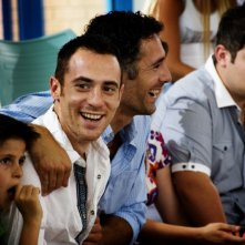 Elio Germano, Raoul Bova e Marius Ignat nel film La nostra vita