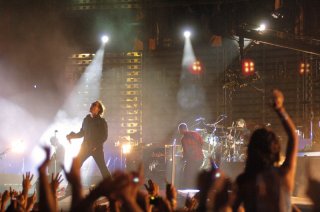 Il gruppo rock U2 ripreso nel film U2 3D