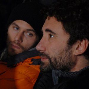 Jake Muxworthy e Federico Zampaglione sul set del film Shadow