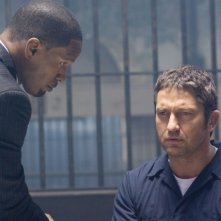 Jamie Foxx e Gerard Butler in una scena del film Law Abiding Citizen