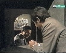 Antonio Orfanò con Corrado Pani nel film Bel Ami diretto da S. Bolchi.