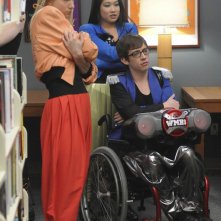 Heather Elizabeth Morris, Kevin McHale, Jenna Ushkowitz nell'episodio Bad Reputation di Glee