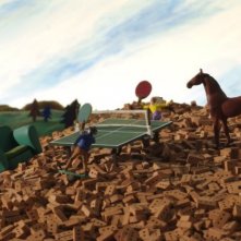 Cheval, Cowboy e Indiano in una scena del film A Town Called Panic (2009)