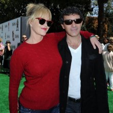 Melanie Griffith e Antonio Banderas alla premiere di Los Angeles del film Shrek e vissero felici e contenti