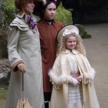 Anne Parilleaud con Modesta Maryam Aiello e Mimosa Campironi, sul set film l'Imbroglio nel lenzuolo