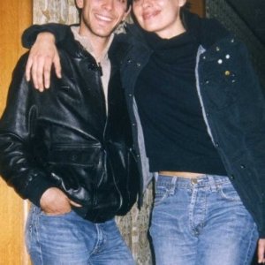 Alessandro Agnello con Claudia Pandolfi sul set del film Lavorare con lentezza