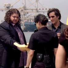 Jorge Garcia, Henry Ian Cusick, Michelle Rodriguez ed Evangeline Lilly in una scena di Per cosa sono morti dalla sesta stagione di Lost