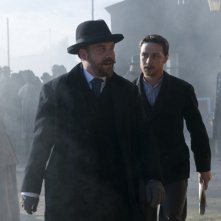 Paul Giamatti e James McAvoy in una scena drammatica del film The Last Station