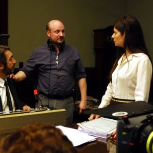 Ricardo Darín,il regista Juan José Campanella e Soledad Villamil sul set del film Il segreto dei suoi occhi