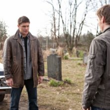 Jensen Ackles e Jake Abel nell'episodio Swan Song di Supernatural