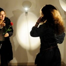 Valeria Golino e Denis Nikolic sul set del cortometraggio Armandino e il Madre