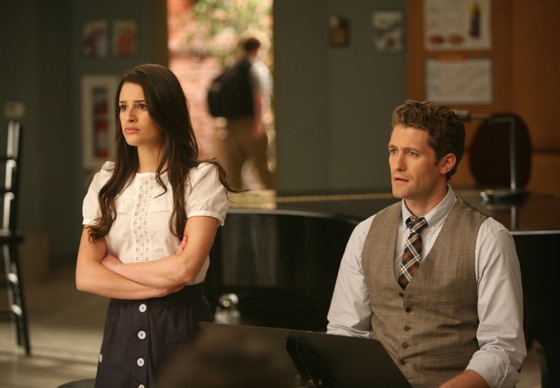 Glee: Lea Michele e Matthew Morrison nell'episodio Theatricality
