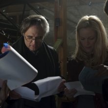 Joe Dante con Chris Massoglia e Teri Polo sul set del film The Hole in 3D